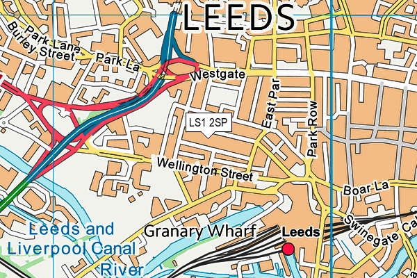 LS1 2SP map - OS VectorMap District (Ordnance Survey)