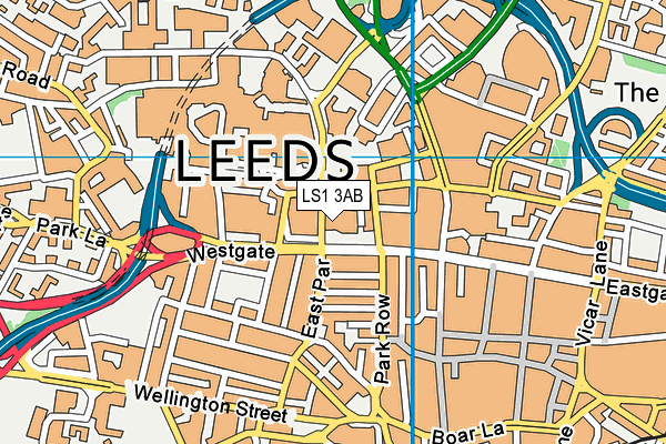 LS1 3AB map - OS VectorMap District (Ordnance Survey)