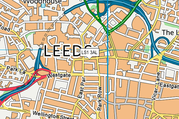 LS1 3AL map - OS VectorMap District (Ordnance Survey)
