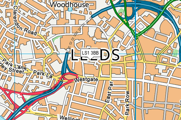 LS1 3BB map - OS VectorMap District (Ordnance Survey)