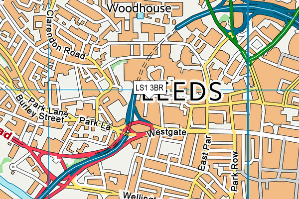 Virgin Active Pure Fitness (Leeds George Street) (Closed) map (LS1 3BR) - OS VectorMap District (Ordnance Survey)