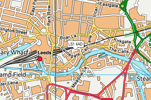 LS1 4AD map - OS VectorMap District (Ordnance Survey)