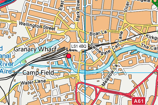 LS1 4BQ map - OS VectorMap District (Ordnance Survey)