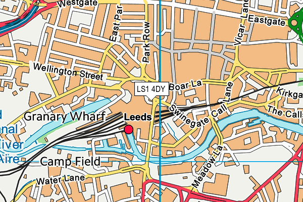 LS1 4DY map - OS VectorMap District (Ordnance Survey)