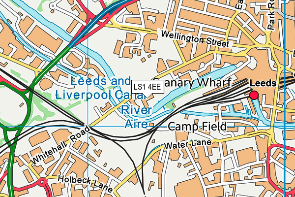 LS1 4EE map - OS VectorMap District (Ordnance Survey)
