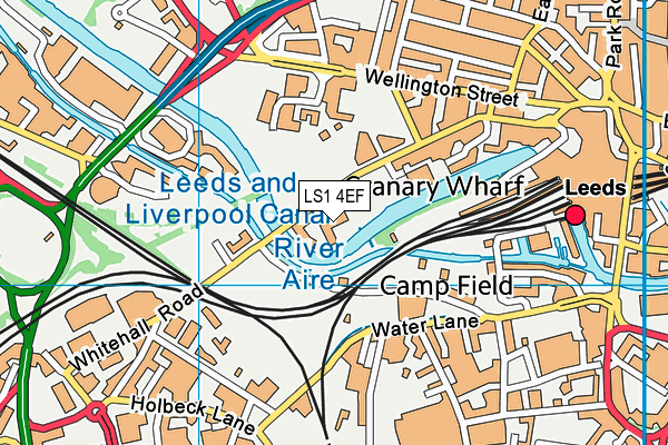 LS1 4EF map - OS VectorMap District (Ordnance Survey)