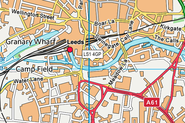 LS1 4GP map - OS VectorMap District (Ordnance Survey)