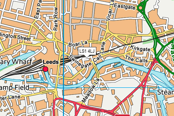 LS1 4LJ map - OS VectorMap District (Ordnance Survey)