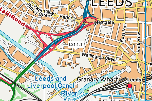 Snap Fitness (Leeds Wellington St) map (LS1 4LT) - OS VectorMap District (Ordnance Survey)