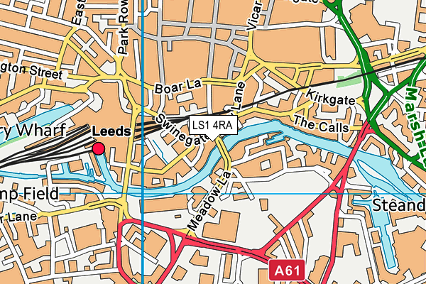 LS1 4RA map - OS VectorMap District (Ordnance Survey)