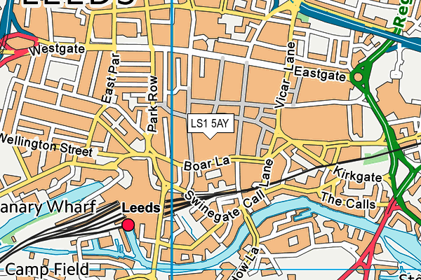 LS1 5AY map - OS VectorMap District (Ordnance Survey)