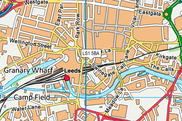 LS1 5BA map - OS VectorMap District (Ordnance Survey)