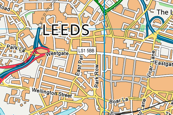LS1 5BB map - OS VectorMap District (Ordnance Survey)