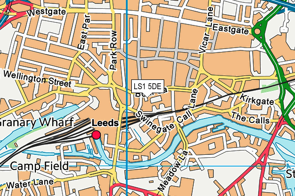 LS1 5DE map - OS VectorMap District (Ordnance Survey)