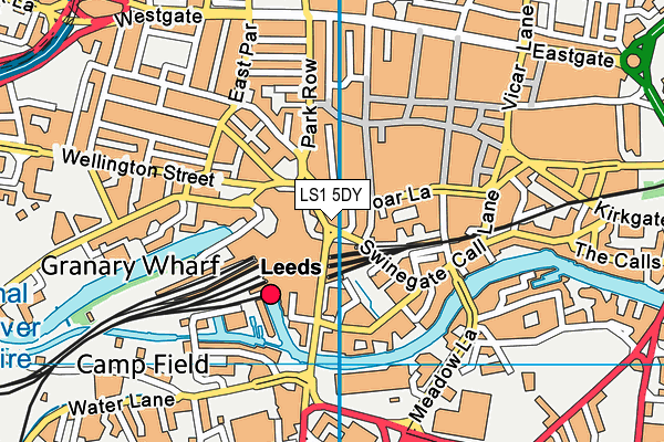 LS1 5DY map - OS VectorMap District (Ordnance Survey)