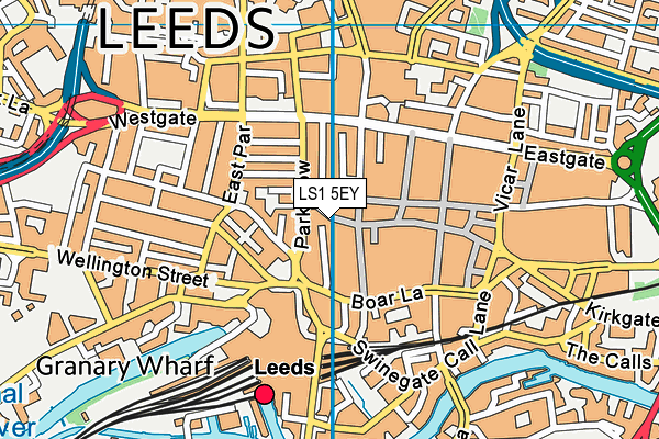 LS1 5EY map - OS VectorMap District (Ordnance Survey)