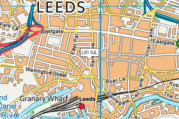 LS1 5JL map - OS VectorMap District (Ordnance Survey)