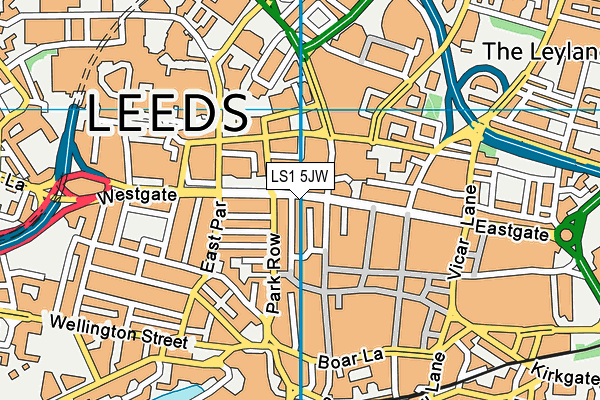 LS1 5JW map - OS VectorMap District (Ordnance Survey)