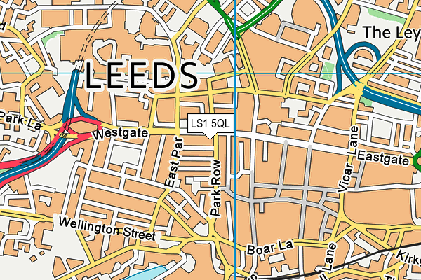 LS1 5QL map - OS VectorMap District (Ordnance Survey)