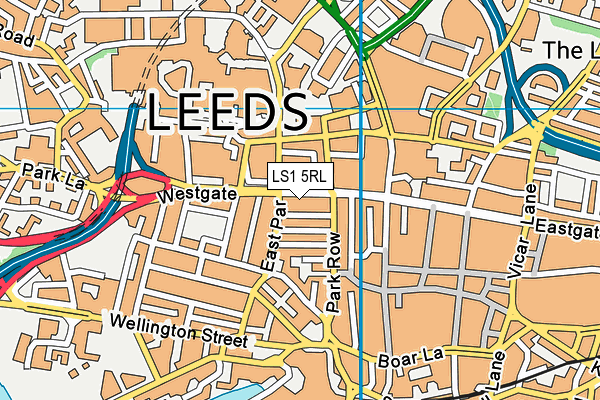 LS1 5RL map - OS VectorMap District (Ordnance Survey)