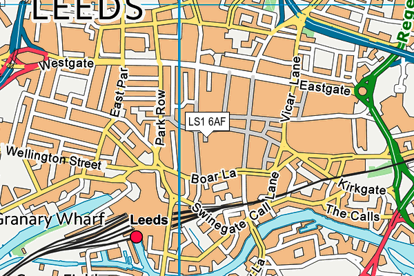 LS1 6AF map - OS VectorMap District (Ordnance Survey)