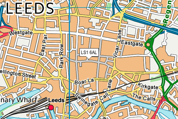 LS1 6AL map - OS VectorMap District (Ordnance Survey)