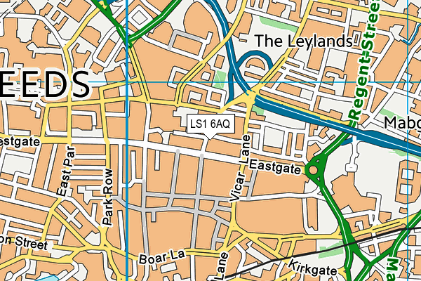 LS1 6AQ map - OS VectorMap District (Ordnance Survey)