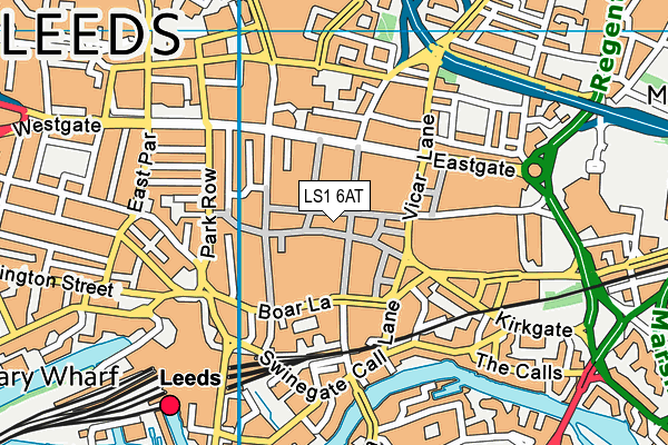 LS1 6AT map - OS VectorMap District (Ordnance Survey)