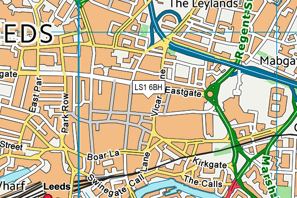 LS1 6BH map - OS VectorMap District (Ordnance Survey)
