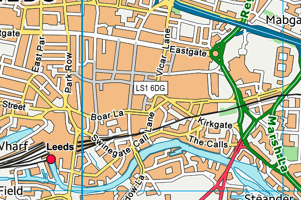 LS1 6DG map - OS VectorMap District (Ordnance Survey)