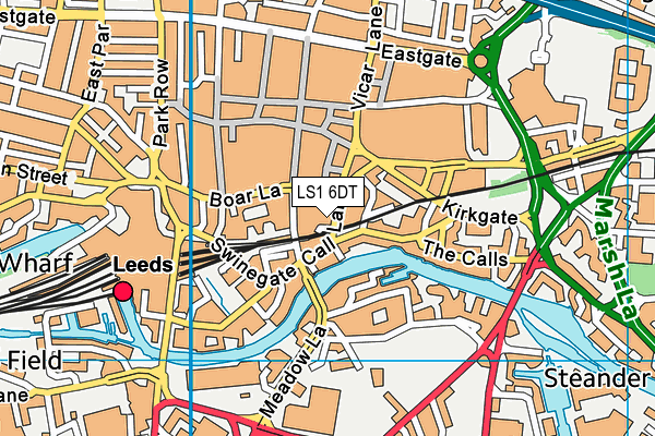 LS1 6DT map - OS VectorMap District (Ordnance Survey)