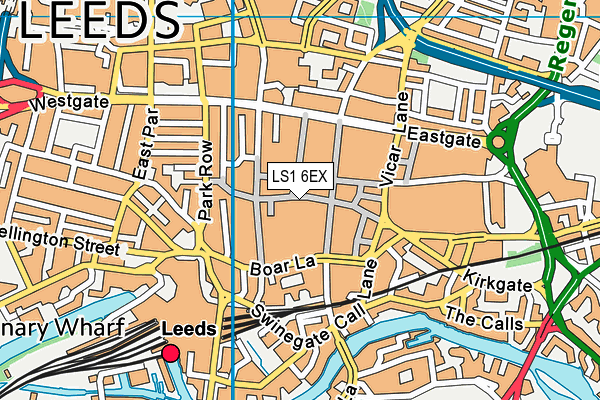 LS1 6EX map - OS VectorMap District (Ordnance Survey)