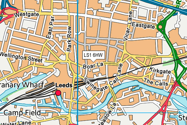 LS1 6HW map - OS VectorMap District (Ordnance Survey)