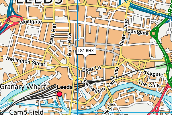 La Fitness (Leeds) (Closed) map (LS1 6HX) - OS VectorMap District (Ordnance Survey)
