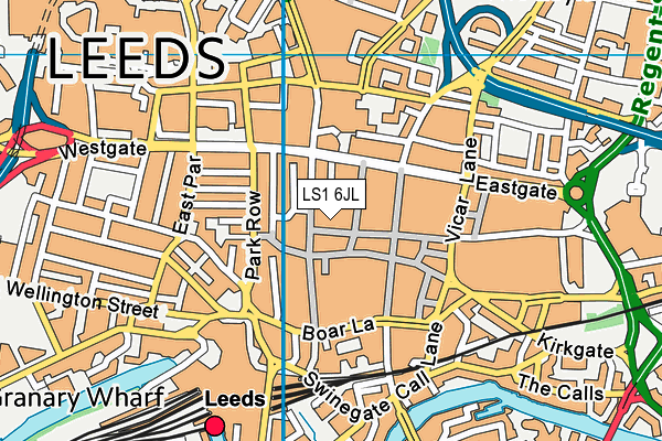 LS1 6JL map - OS VectorMap District (Ordnance Survey)