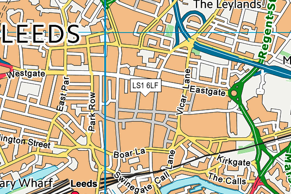 LS1 6LF map - OS VectorMap District (Ordnance Survey)