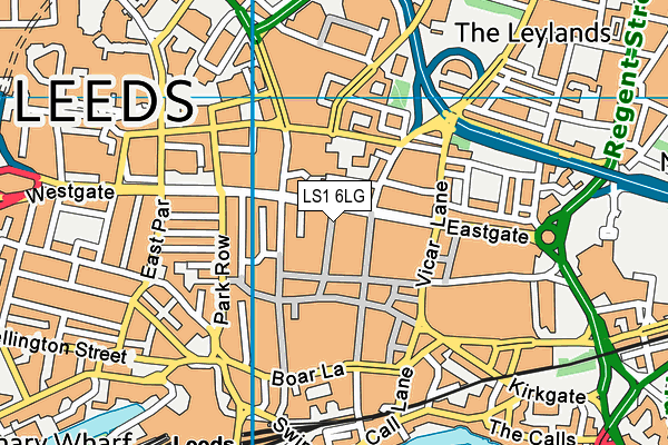 LS1 6LG map - OS VectorMap District (Ordnance Survey)