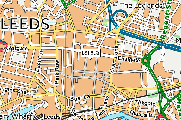 LS1 6LQ map - OS VectorMap District (Ordnance Survey)