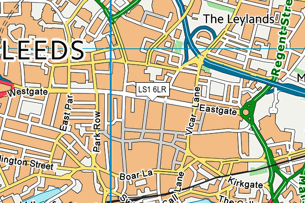 LS1 6LR map - OS VectorMap District (Ordnance Survey)