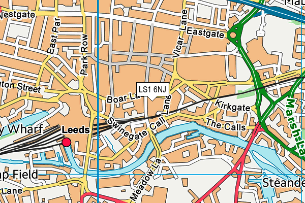 LS1 6NJ map - OS VectorMap District (Ordnance Survey)