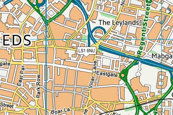 LS1 6NU map - OS VectorMap District (Ordnance Survey)