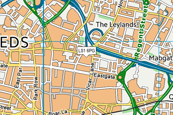 LS1 6PG map - OS VectorMap District (Ordnance Survey)