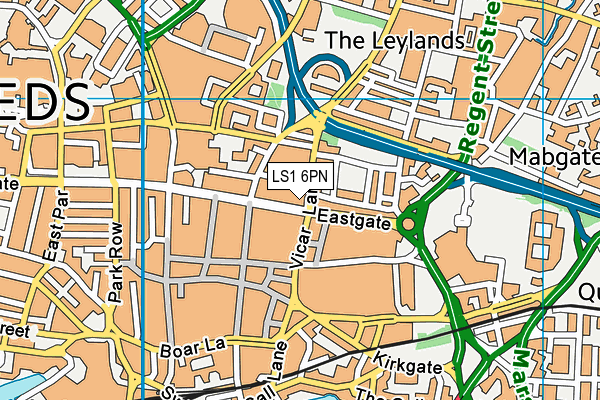 LS1 6PN map - OS VectorMap District (Ordnance Survey)