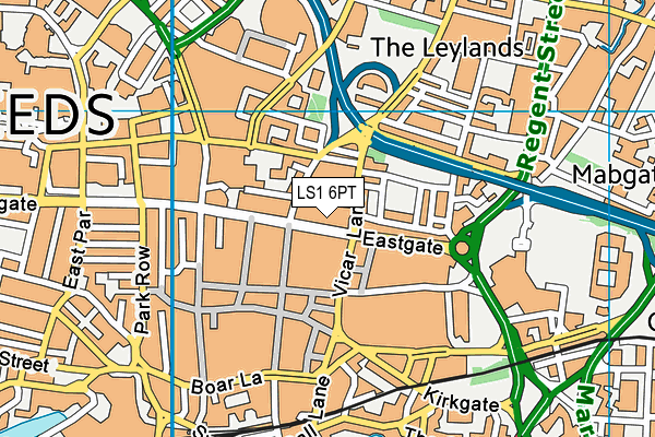 LS1 6PT map - OS VectorMap District (Ordnance Survey)