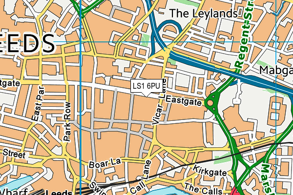 LS1 6PU map - OS VectorMap District (Ordnance Survey)