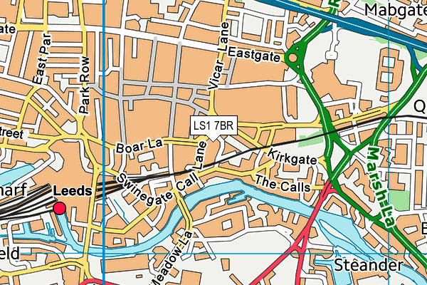 LS1 7BR map - OS VectorMap District (Ordnance Survey)