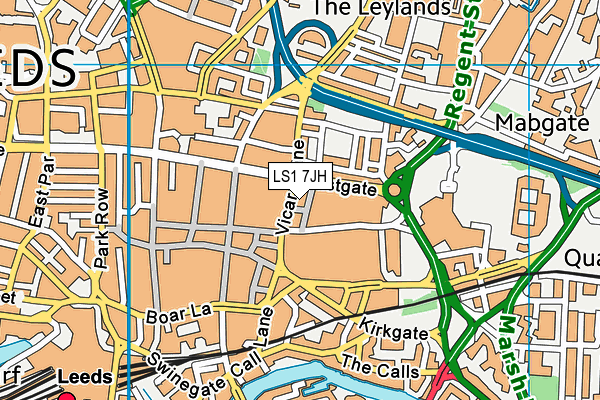 LS1 7JH map - OS VectorMap District (Ordnance Survey)