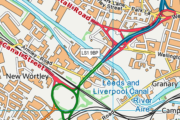 LS1 9BP map - OS VectorMap District (Ordnance Survey)