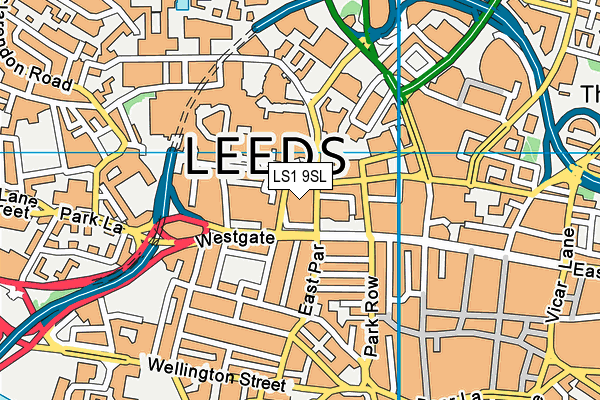 LS1 9SL map - OS VectorMap District (Ordnance Survey)