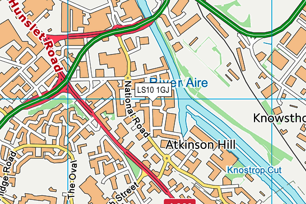 LS10 1GJ map - OS VectorMap District (Ordnance Survey)